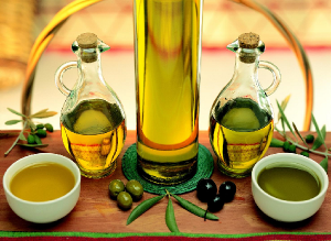 Aceite de oliva en el proceso de elaboración correspondiente